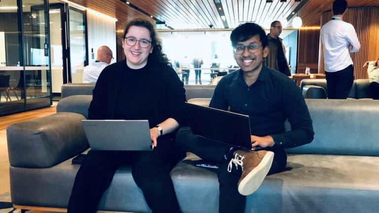 Western Sydney University Students working on the pitches